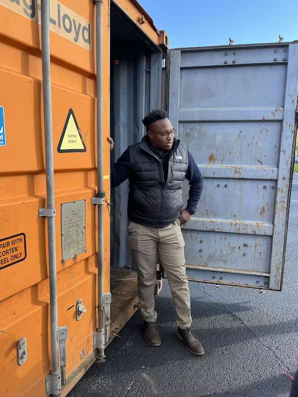 Preparing shipping container for winter