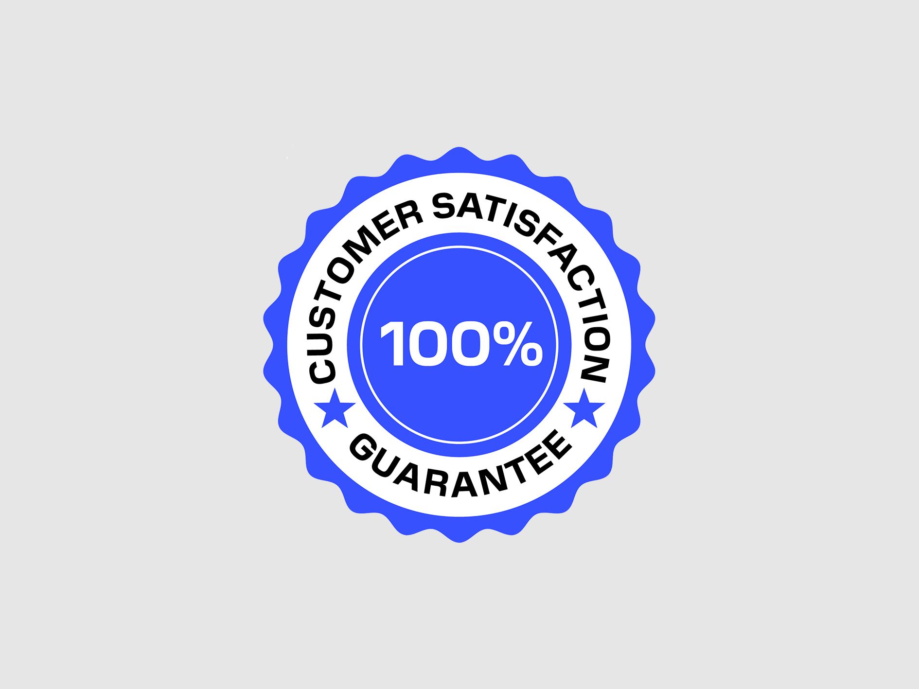 Customer satisfaction guarantee logo